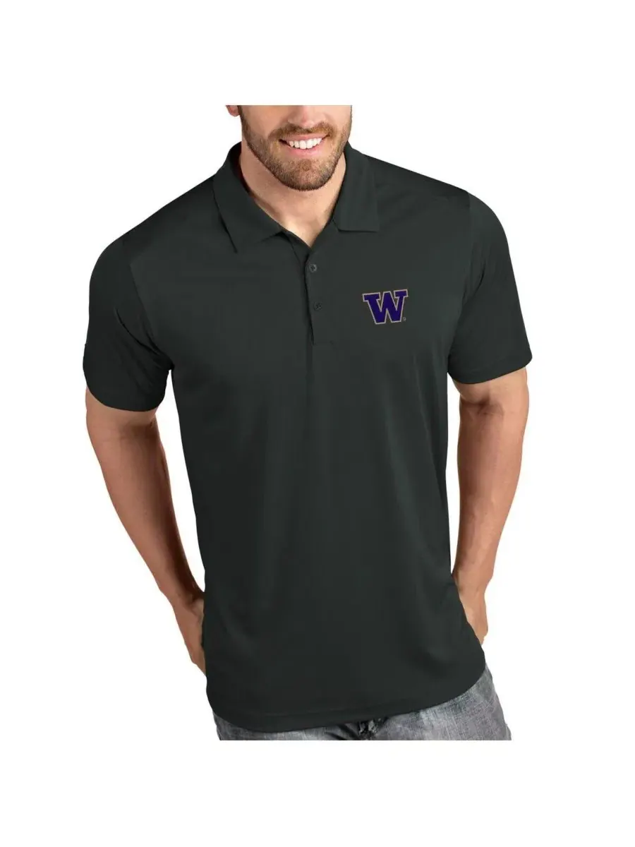 Поло с коротким рукавом Washington Huskies Tribute Antigua