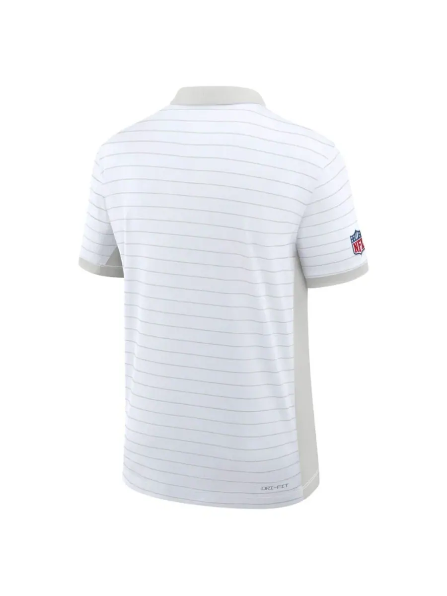 Поло Dri-FIT с принтом Sideline Victory Stripe Nike — изображение 3 из 3, белый