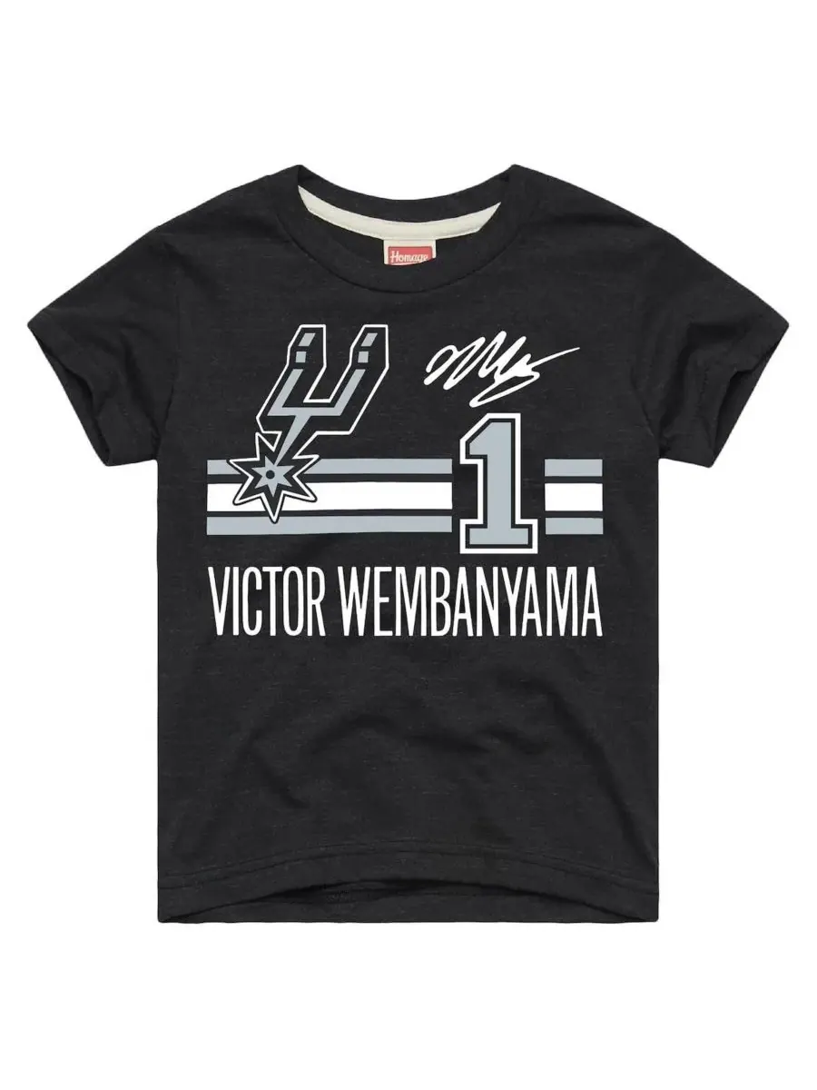 Футболка три-бленд с принтом Victor Wembanyama Homage