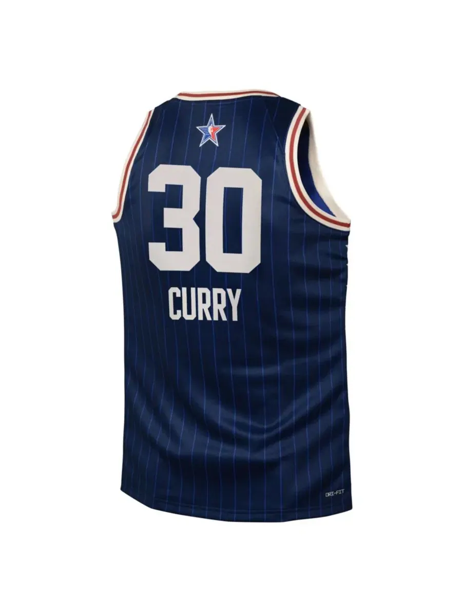 Детская баскетбольная джерси Stephen Curry 2024 NBA All-Star Game Swingman Jordan — изображение 3 из 3, темно-синий