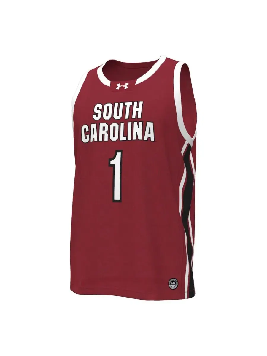 Баскетбольная джерси с номером 1, женская, South Carolina Gamecocks Under Armour — изображение 3 из 3, гранат