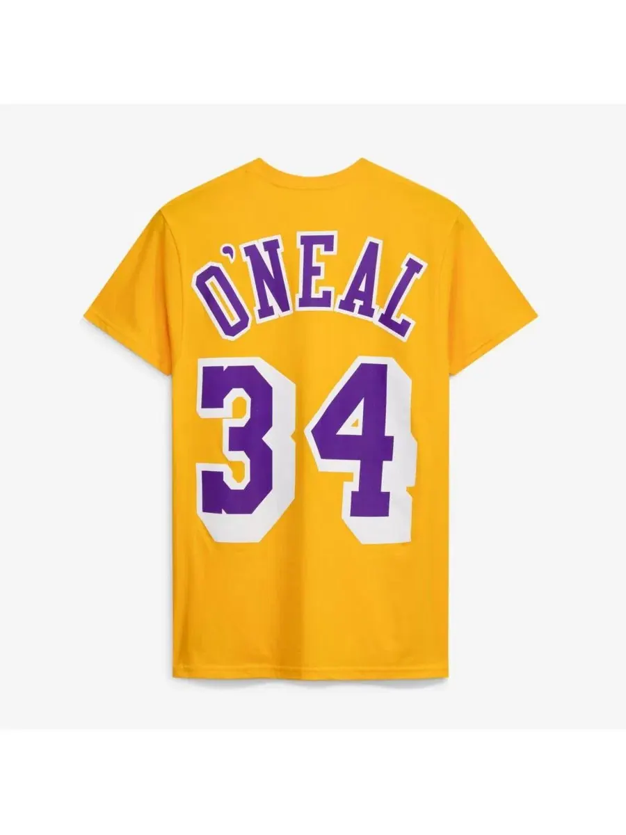Футболка с именем и номером Shaquille O'Neal Los Angeles Lakers Hardwood Classics Mitchell & Ness — изображение 3 из 3