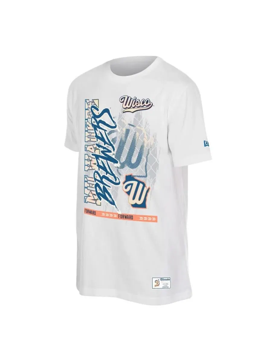 Футболка с коротким рукавом Milwaukee Brewers 2026 City Connect Photo Real New Era — изображение 3 из 4, белый