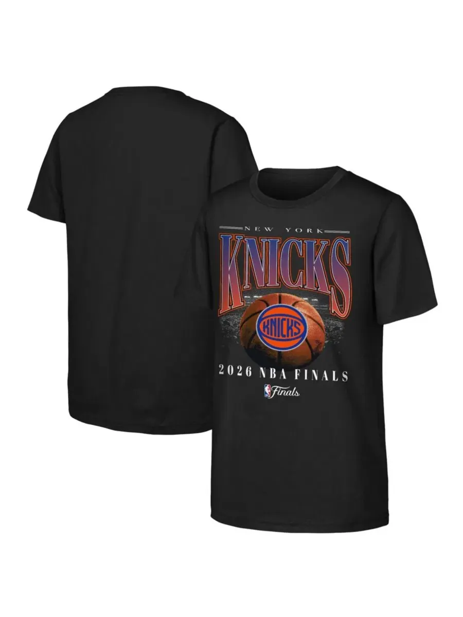 Футболка с принтом New York Knicks 2026 NBA Finals Bold Outerstuff