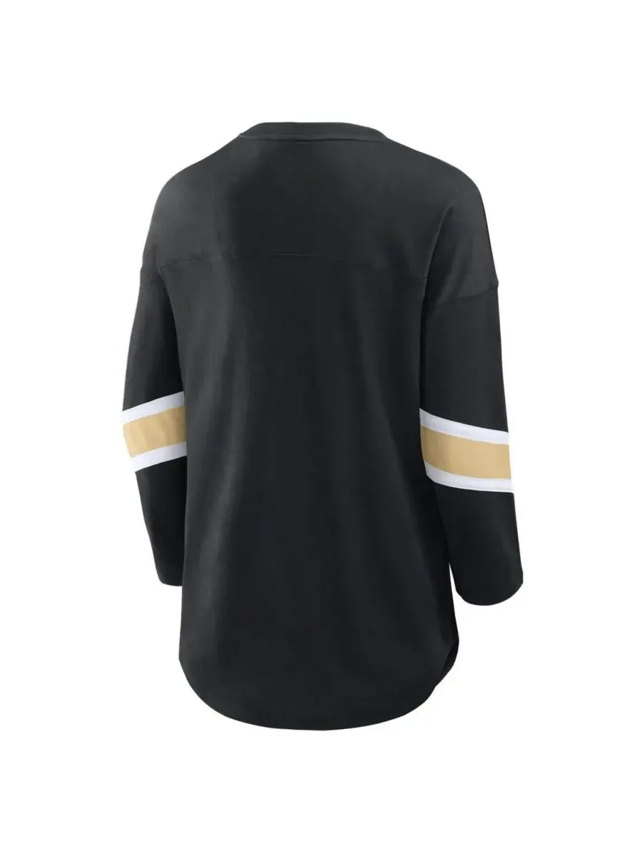 Fanatics Женская черная футболка больших размеров New Orleans Saints Redzone с рукавами 3/4 и — изображение 2 из 3, черный