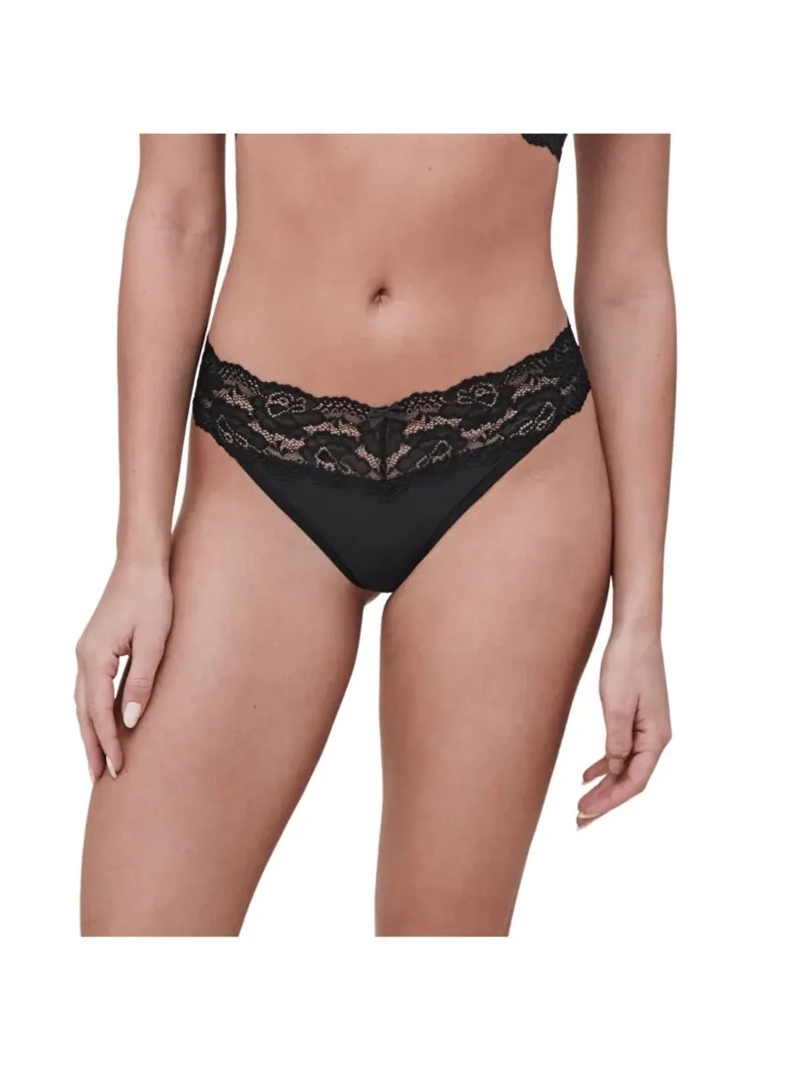 Комплект из 3 трусов-слипов с кружевным поясом Goddess Lace Trim Thong Skarlett Blue, Open — изображение 2 из 2