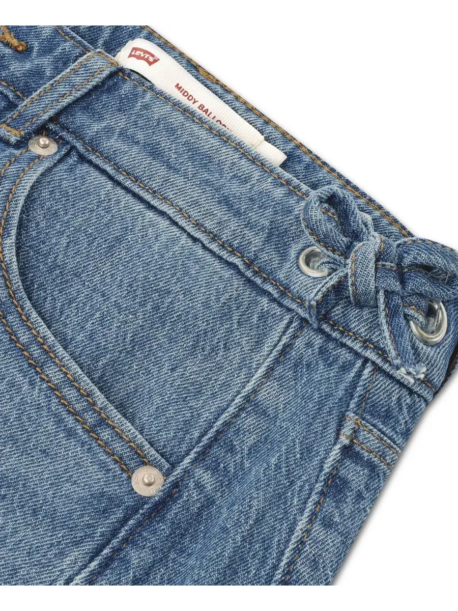 Джинсы с завязкой на талии и расклешенными штанинами Middy Balloon Leg Levi's, Polaroid — изображение 4 из 5