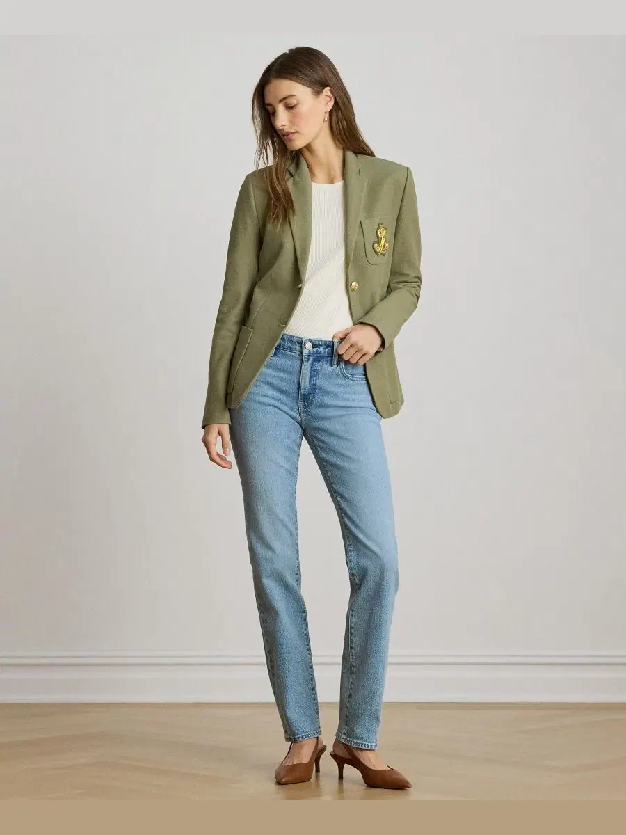 Женские джинсы прямого кроя со средней посадкой, скинни-фит Lauren Ralph Lauren, Alicia Wash — изображение 3 из 6