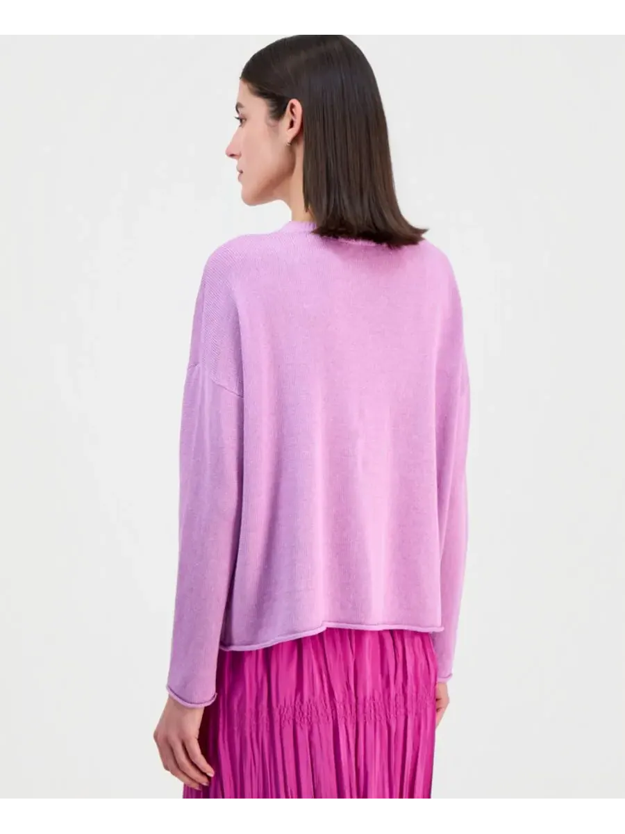 Женский свободный свитер из льна и хлопка Eileen Fisher, Bright Aster — изображение 4 из 4