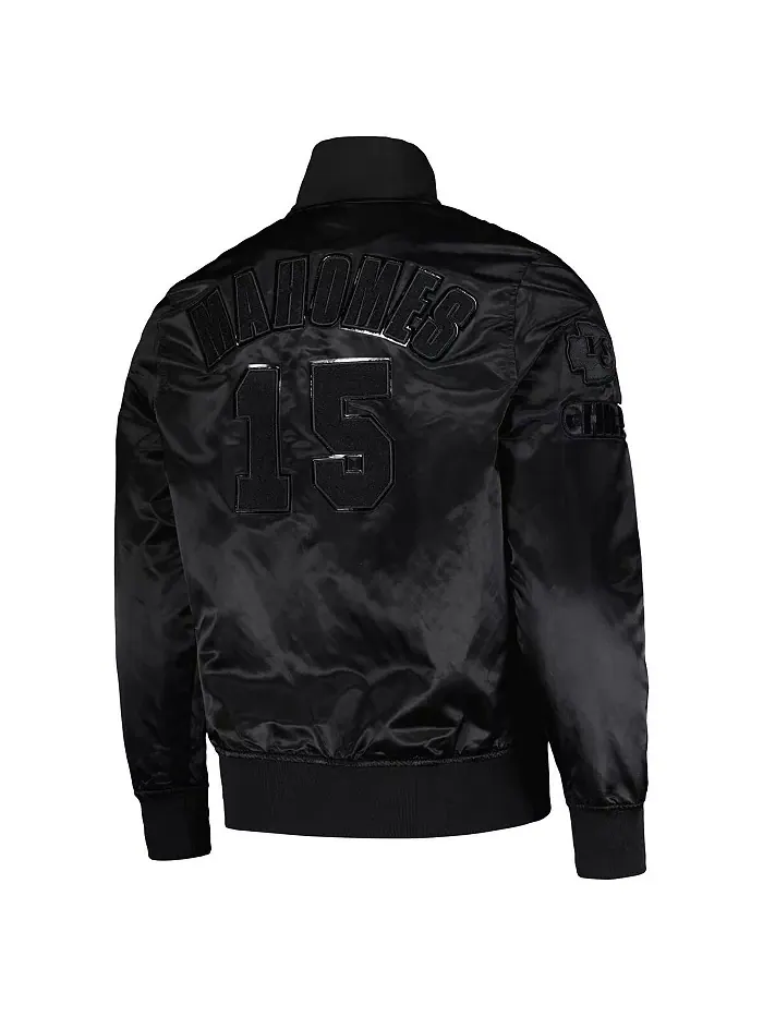 Мужская куртка с полной застежкой Patrick Mahomes Kansas City Chiefs черная Pro Standard — изображение 3 из 3