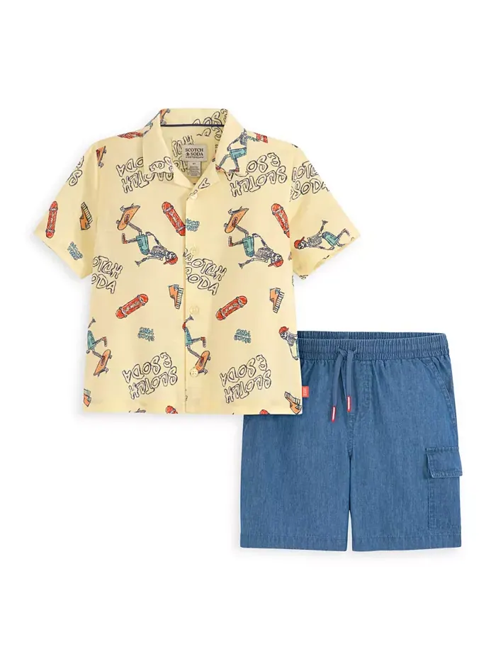 Комплект для мальчиков: рубашка и шорты Little Boys 2-Piece SCOTCH & SODA