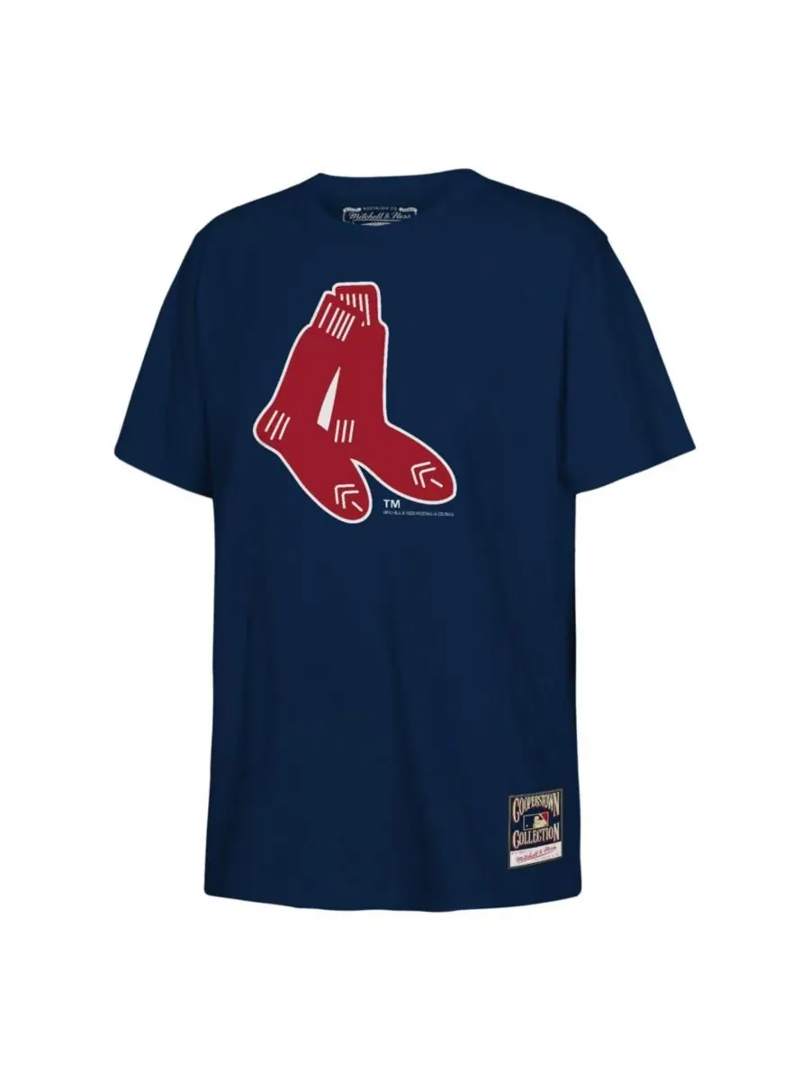 Футболка с ретро-логотипом Boston Red Sox Mitchell & Ness