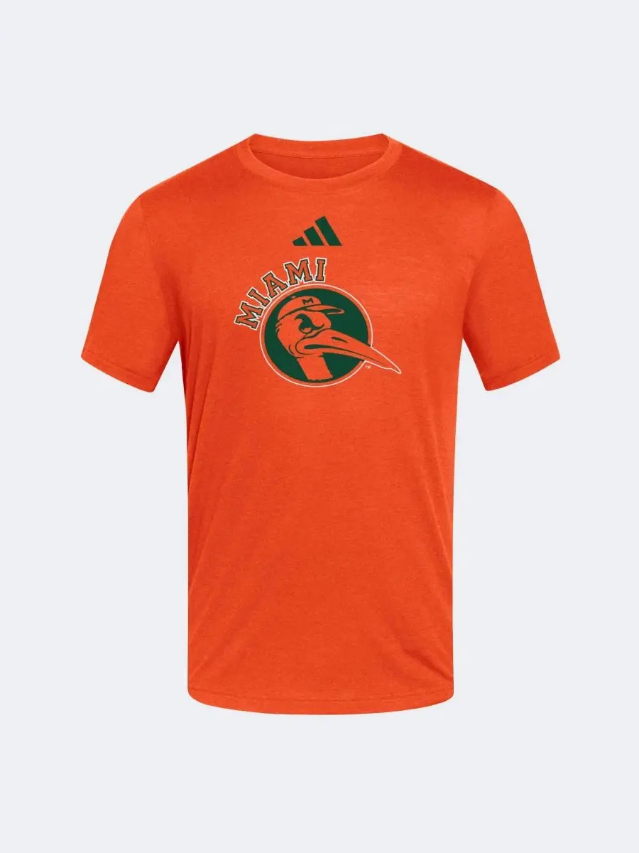 Футболка с принтом Vault Blend Miami Hurricanes adidas