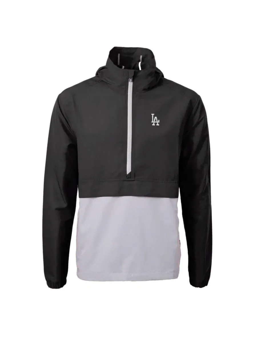 Ветровка-анорак с капюшоном Charter Eco Half-Zip Cutter & Buck — изображение 2 из 3, черный серый