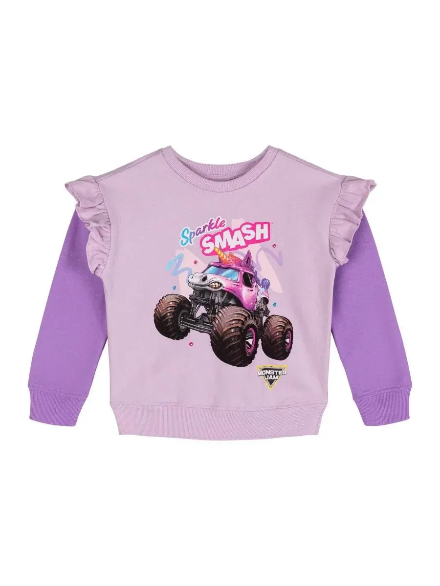 Комплект из свитшота и брюк Sparkle Smash Monster Jam, Lilac Sparkle Smash — изображение 3 из 3