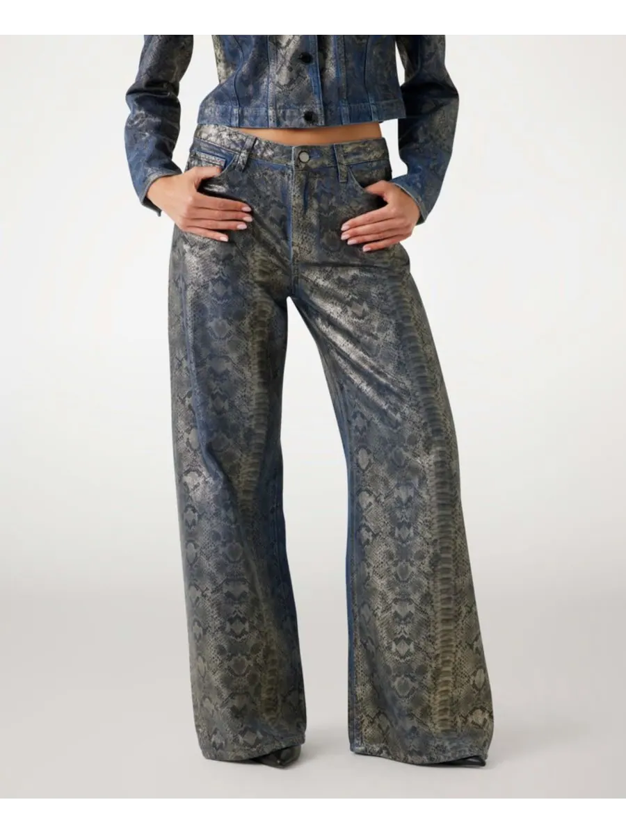 Женские джинсы Bellflower с широкими штанинами GUESS, Snakepit
