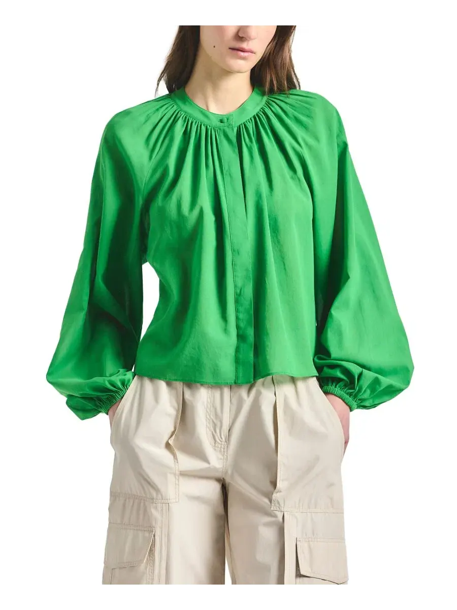 Блуза с рукавом-фонарик Zoey Derek Lam 10 Crosby, Online Lime