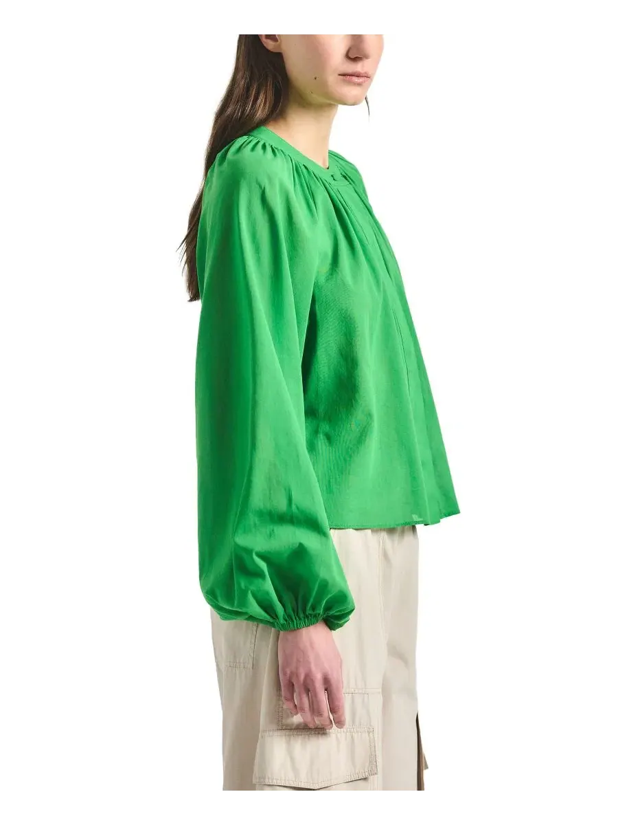 Блуза с рукавом-фонарик Zoey Derek Lam 10 Crosby, Online Lime — изображение 2 из 4
