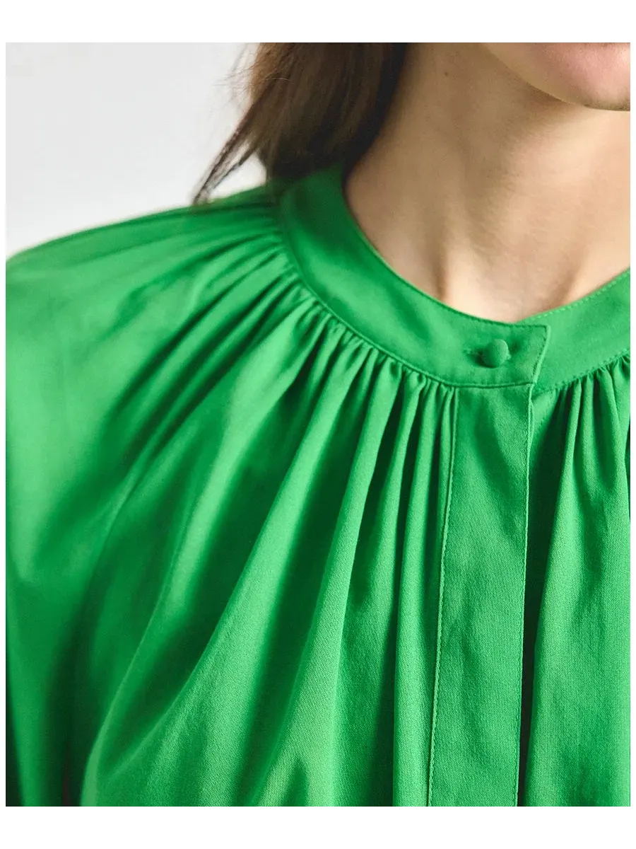 Блуза с рукавом-фонарик Zoey Derek Lam 10 Crosby, Online Lime — изображение 3 из 4