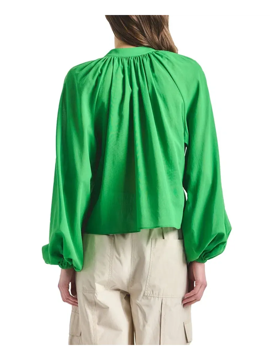 Блуза с рукавом-фонарик Zoey Derek Lam 10 Crosby, Online Lime — изображение 4 из 4