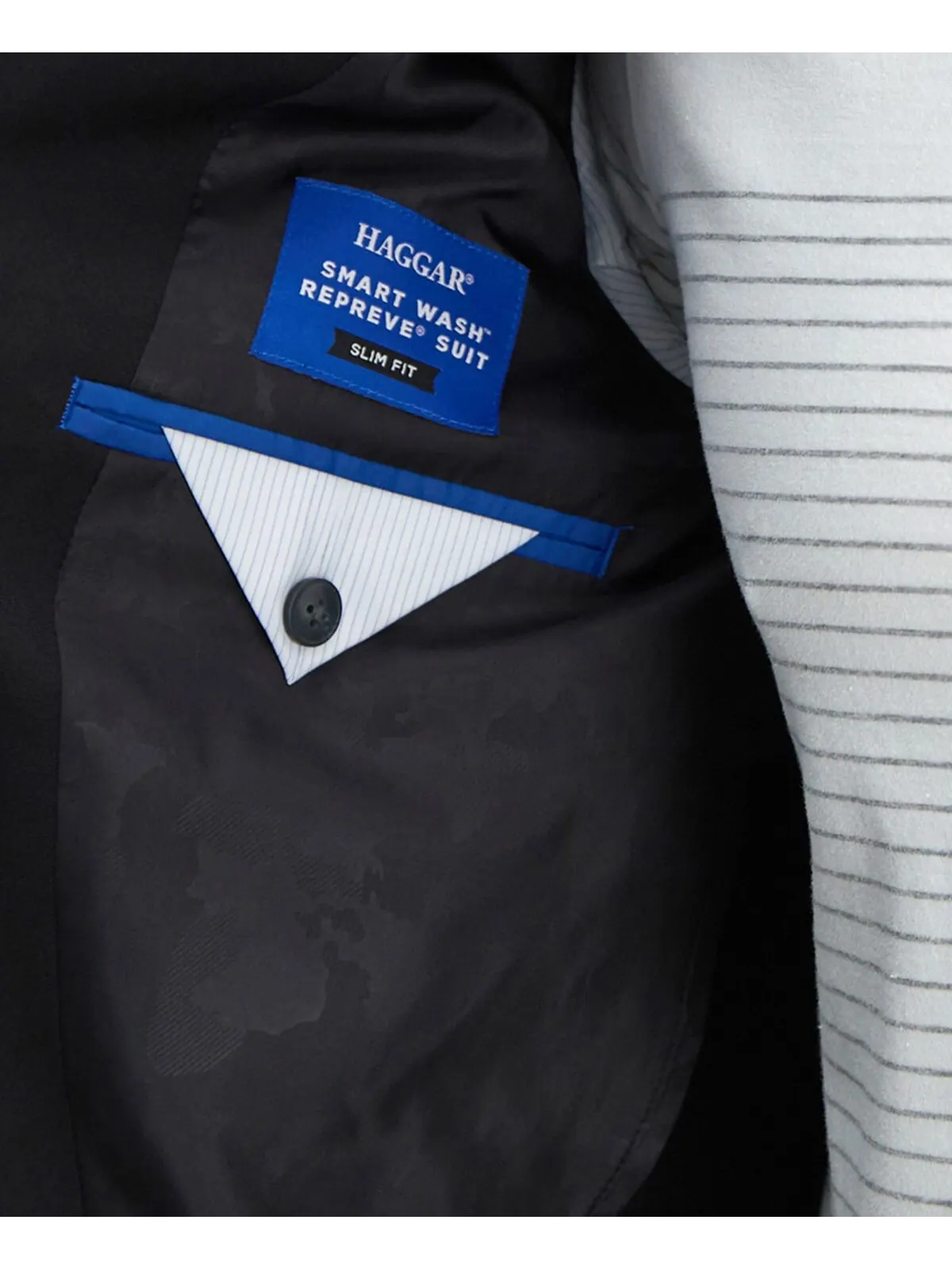 Мужское пальто приталенного кроя Smart Wash Tech Suit Haggar — изображение 3 из 4, черный