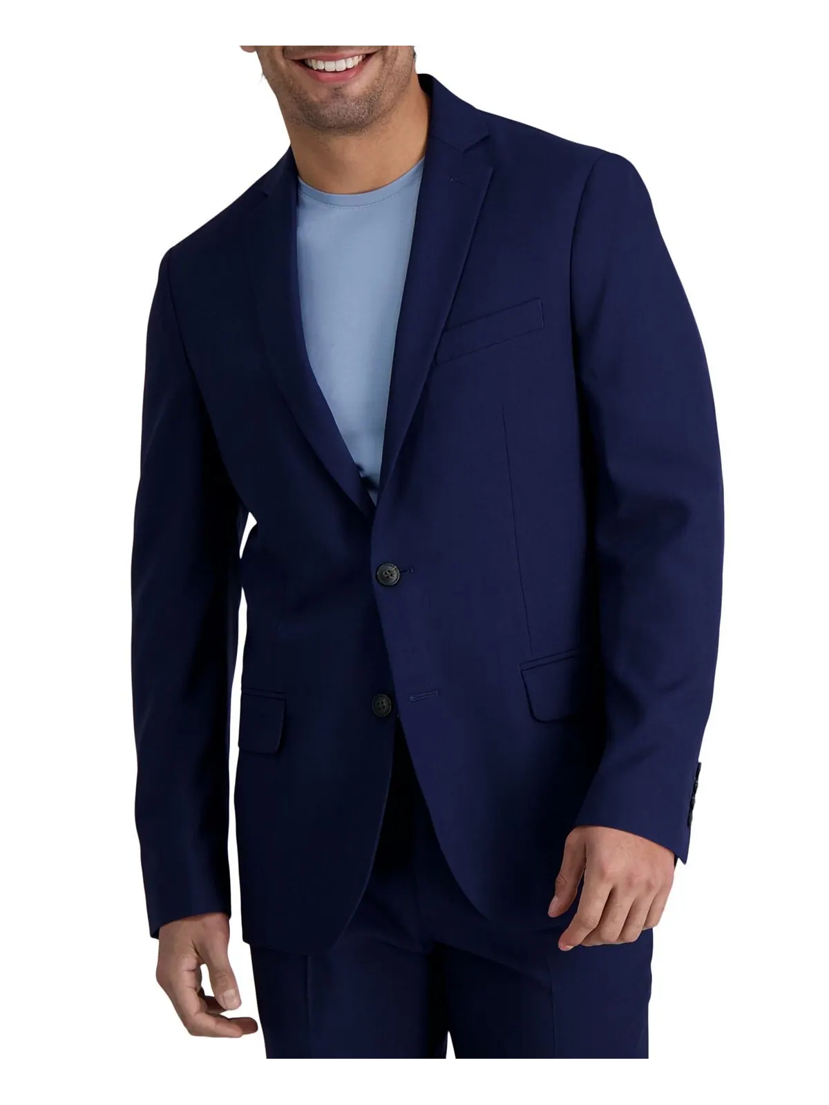 Мужское пальто приталенного кроя Smart Wash Tech Suit Haggar — изображение 1 из 2, синий