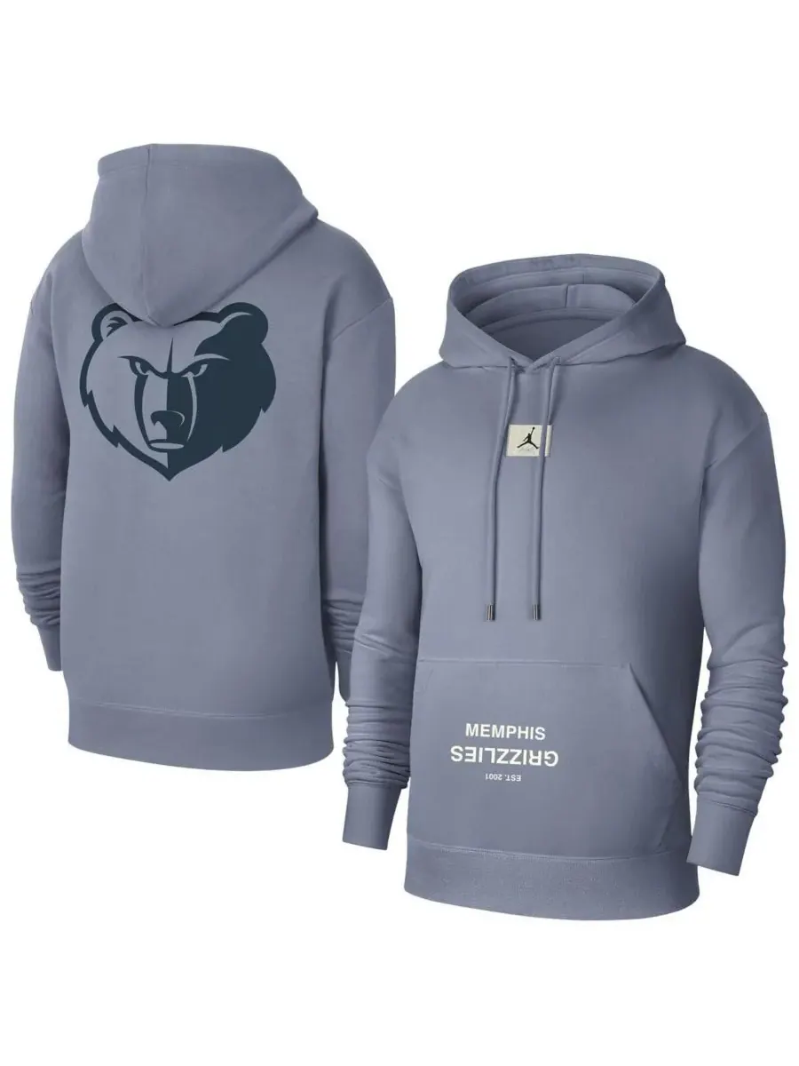 Jordan Мужская серая толстовка с капюшоном Memphis Grizzlies Courtside Statement Edition
