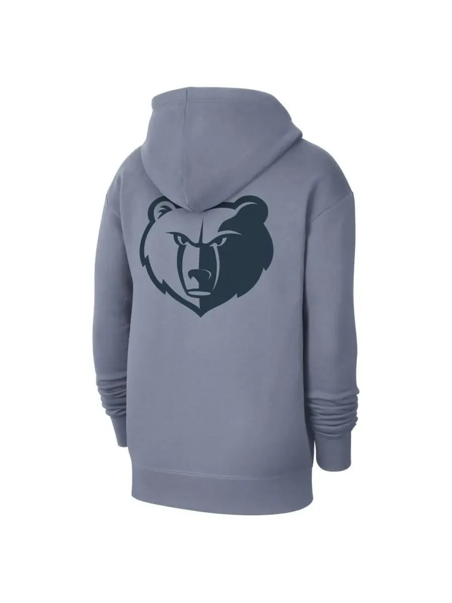Jordan Мужская серая толстовка с капюшоном Memphis Grizzlies Courtside Statement Edition — изображение 2 из 3, серый