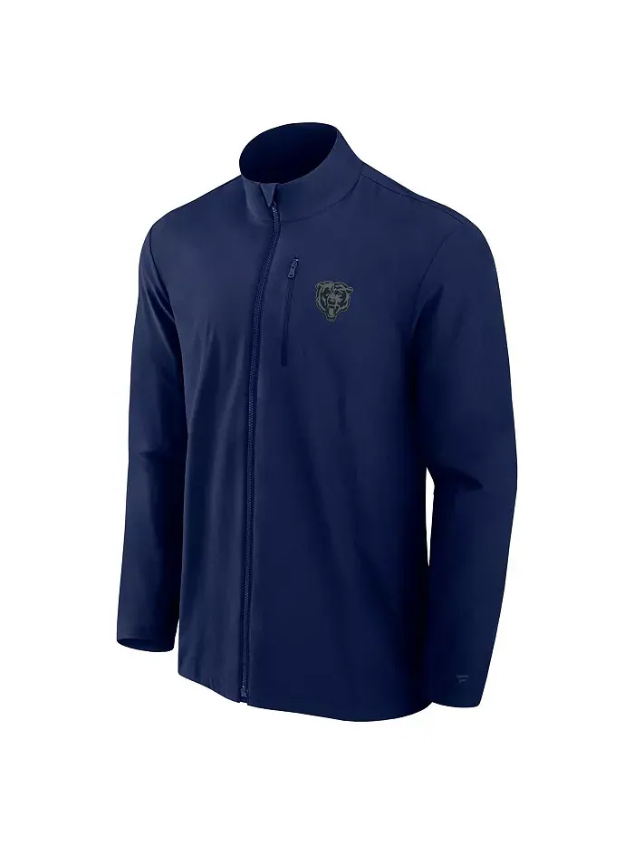 Мужская темно-синяя куртка Chicago Bears Front Office Woven Full Zip Fanatics — изображение 2 из 3