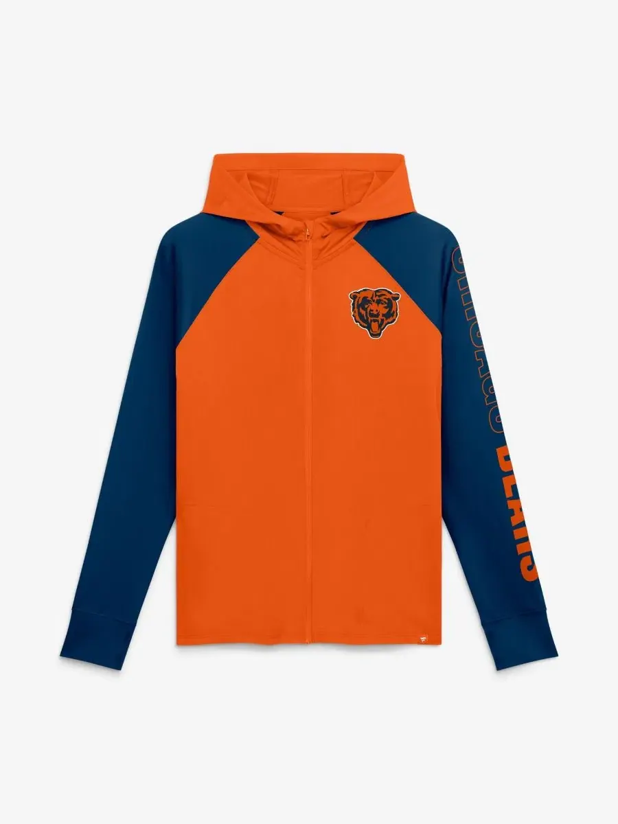 Женская худи с капюшоном Raglan Full-Zip Chicago Bears Fanatics — изображение 2 из 3, оранжевый темно-синий