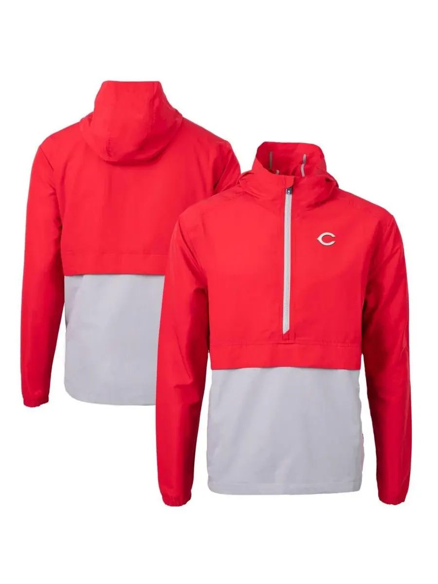 Ветровка-анорак с полузамком Cincinnati Reds Charter Eco Cutter & Buck