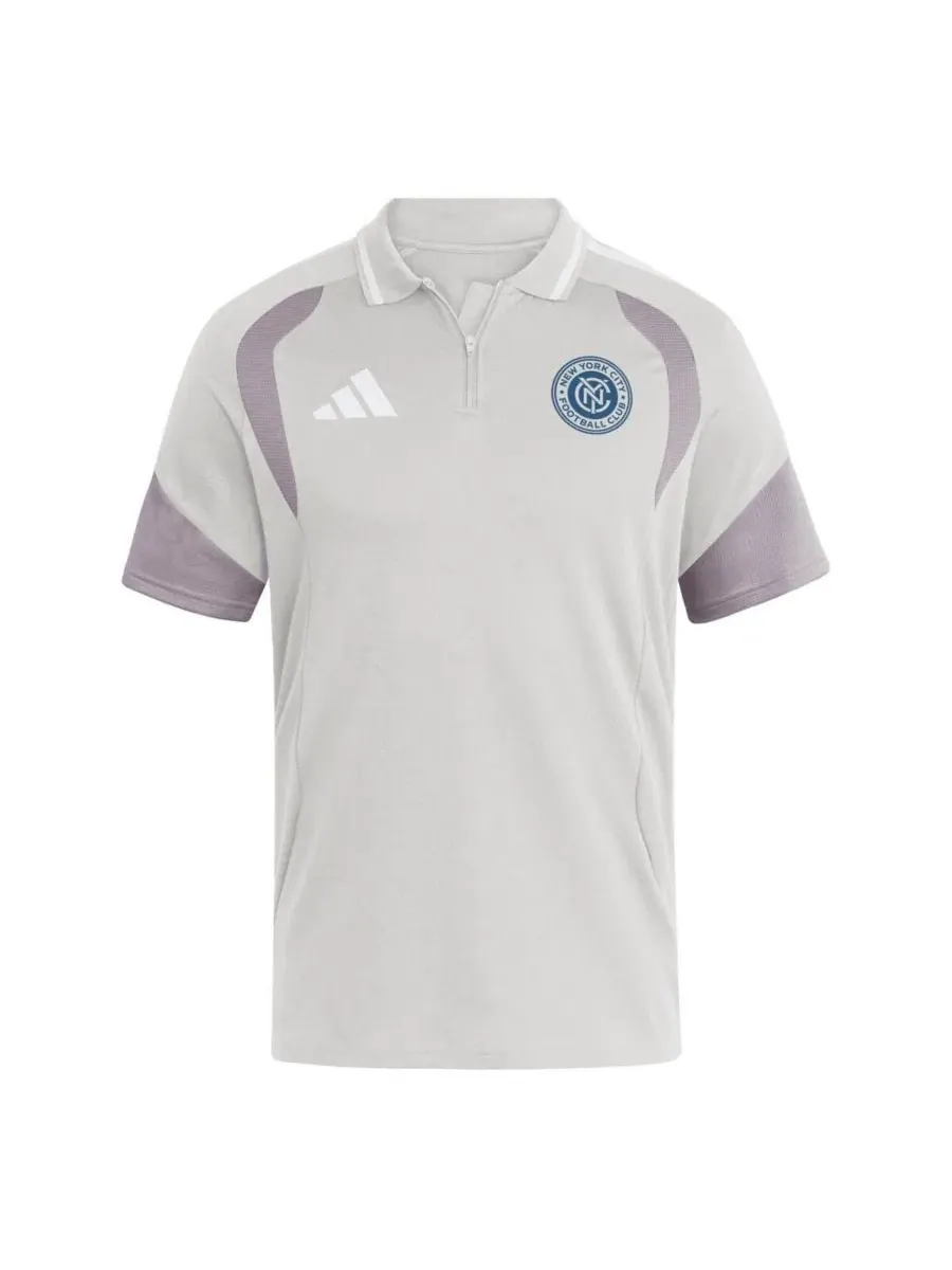 Поло с длинным рукавом реглан с молнией 2026 Tiro Competition New York City FC adidas — изображение 2 из 3, серебряный