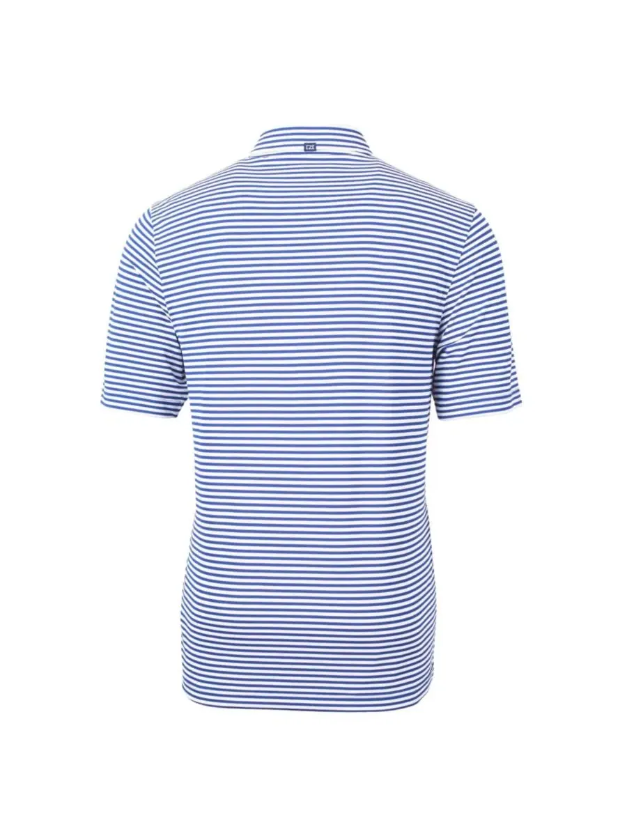 Мужское поло-рубашка Royal Duke Blue Devils Virtue Eco Pique Stripe DryTec Cutter & Buck — изображение 3 из 3, королевский