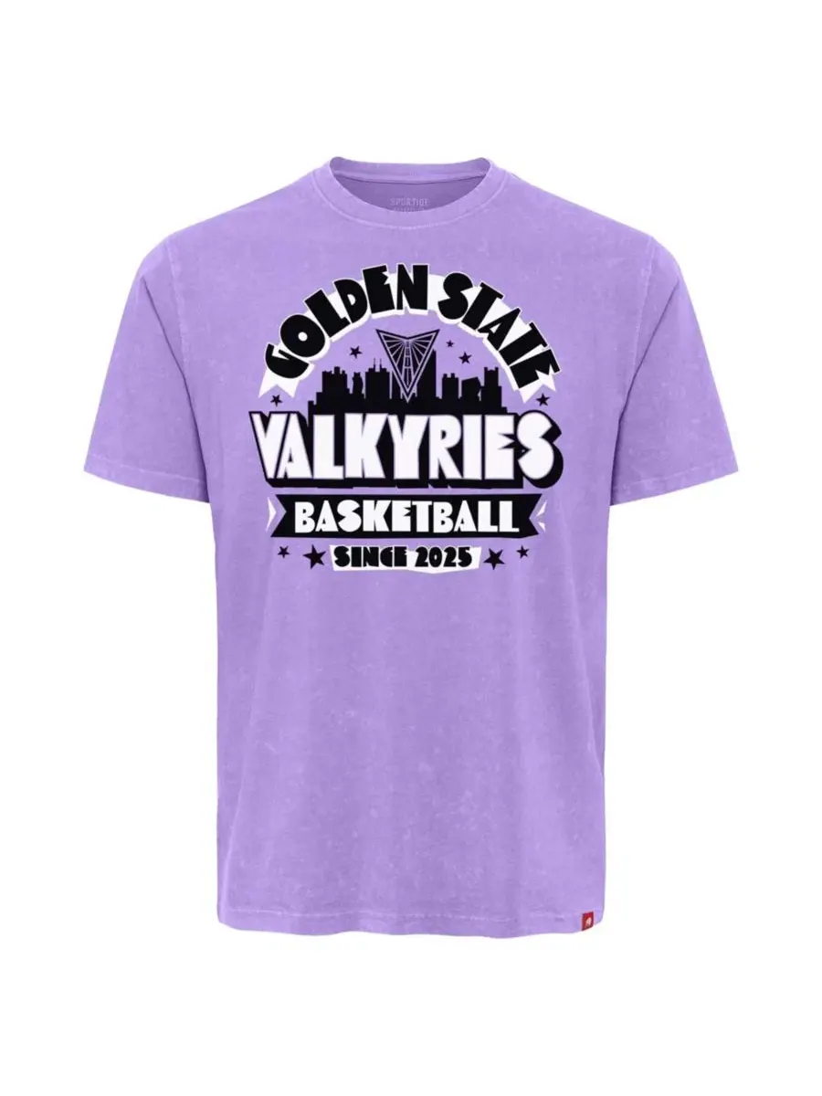 Футболка с принтом Mineral Wash Golden State Valkyries Sportiqe — изображение 3 из 3, фиолетовый