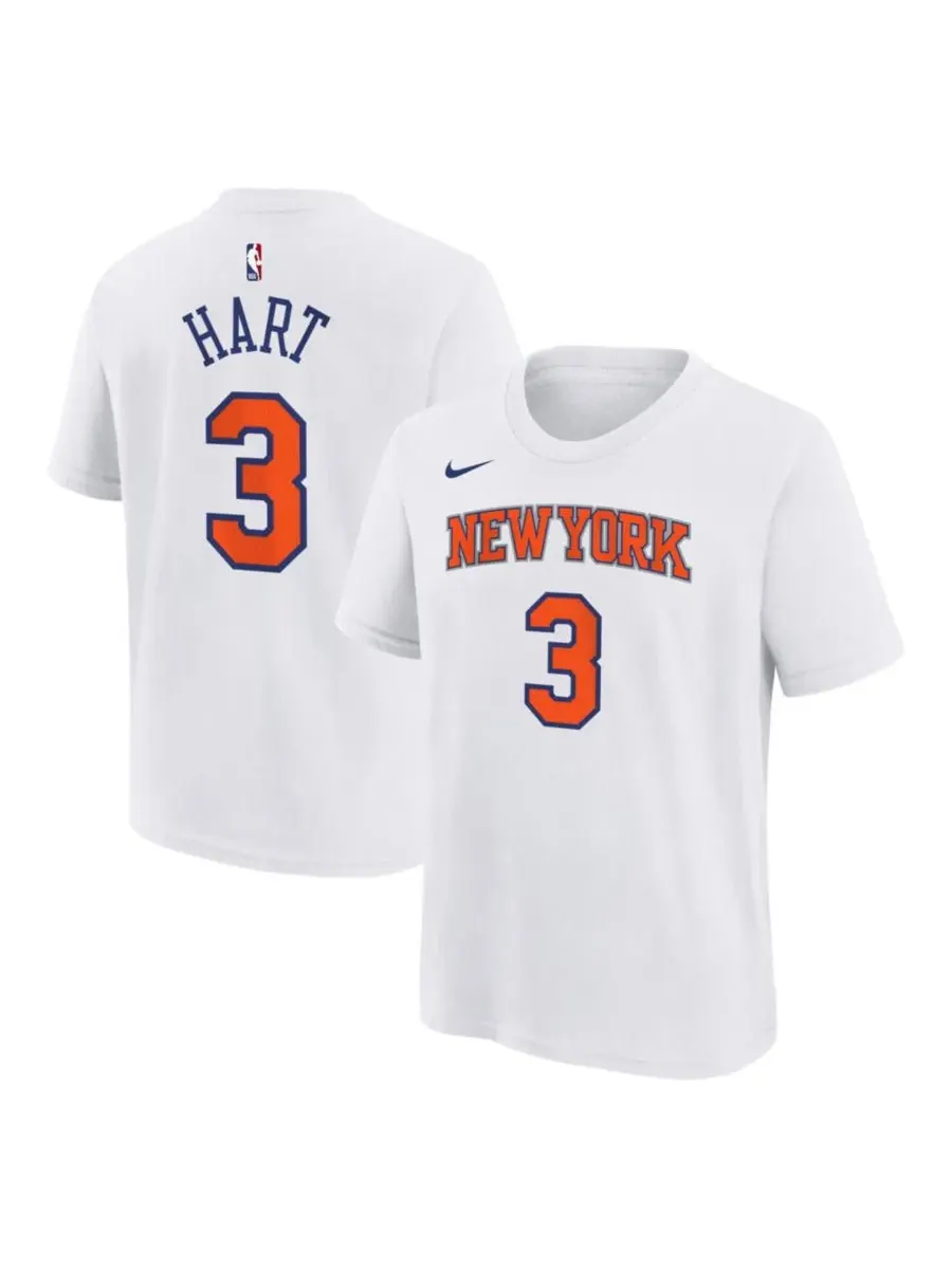 Футболка с длинным рукавом Josh Hart White New York Knicks Association Name & Number Nike
