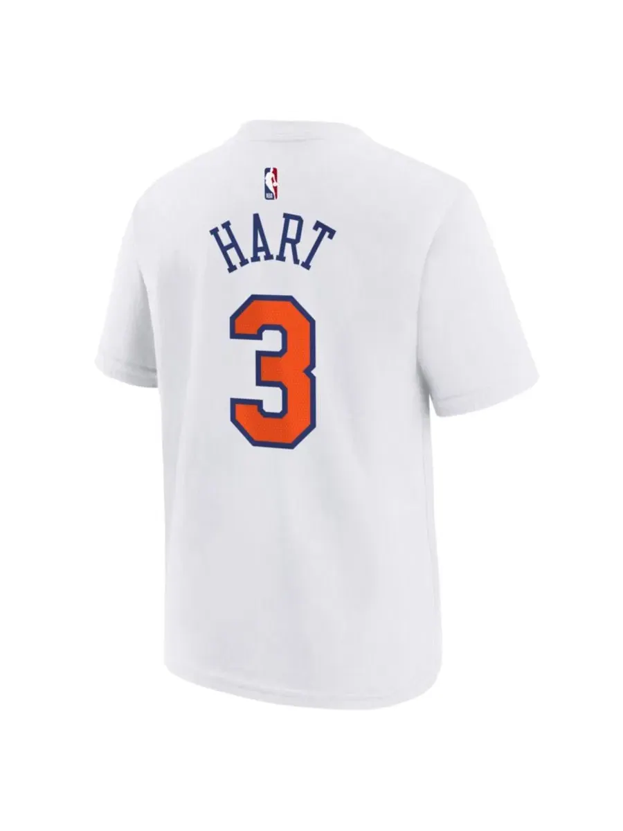 Футболка с длинным рукавом Josh Hart White New York Knicks Association Name & Number Nike — изображение 3 из 3, белый