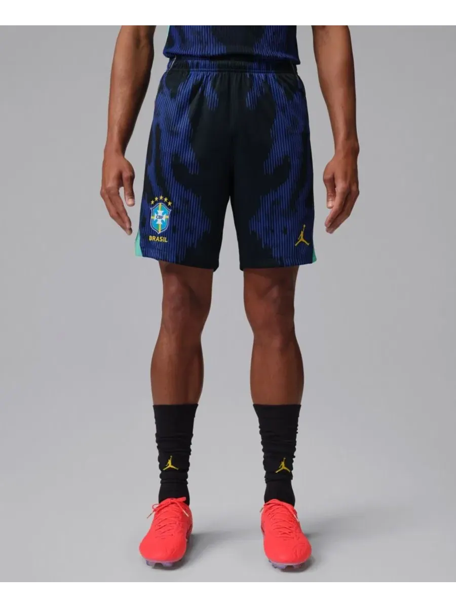 Мужские синие шорты сборной Бразилии по футболу Stadium Dri-FIT, реплика, для стадиона Jordan — изображение 3 из 4, синий