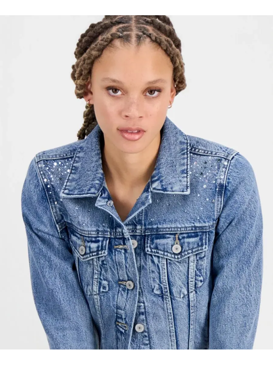 Женская джинсовая куртка-тракер в стиле «томбой» Lucky Brand — изображение 3 из 4