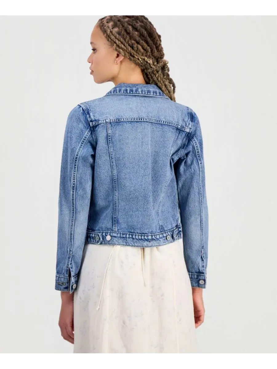 Женская джинсовая куртка-тракер в стиле «томбой» Lucky Brand — изображение 4 из 4