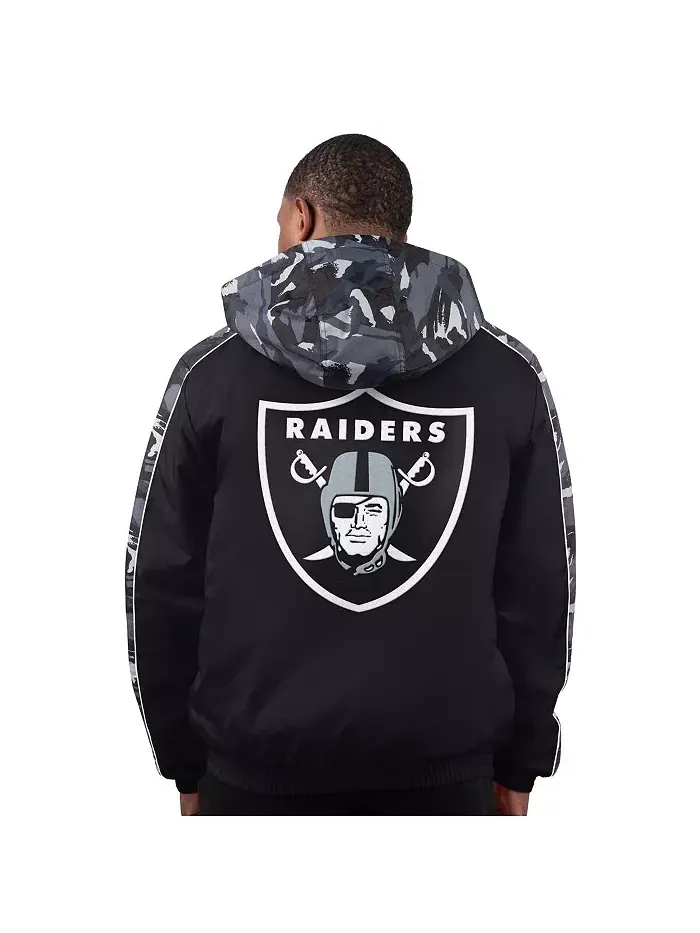 Мужская черная куртка на молнии Las Vegas Raiders Thursday Night Gridiron Starter — изображение 2 из 2