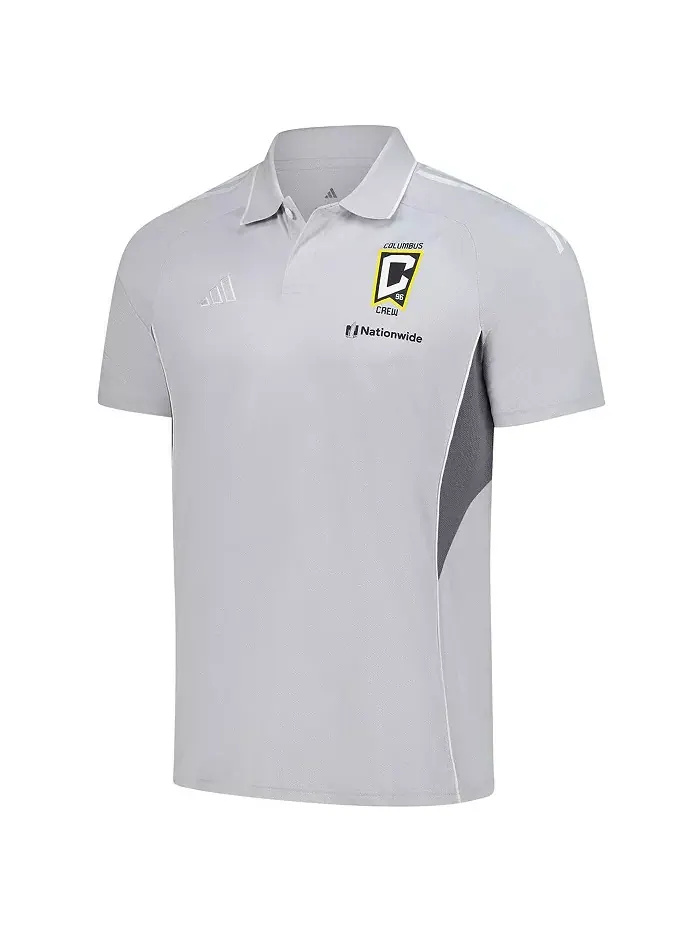 Мужская тренировочная поло Columbus Crew 2025 серебристого цвета adidas — изображение 2 из 3