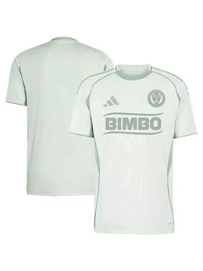 Мужская футболка Philadelphia Union 2025 One Planet для разминки светло-зеленого цвета adidas