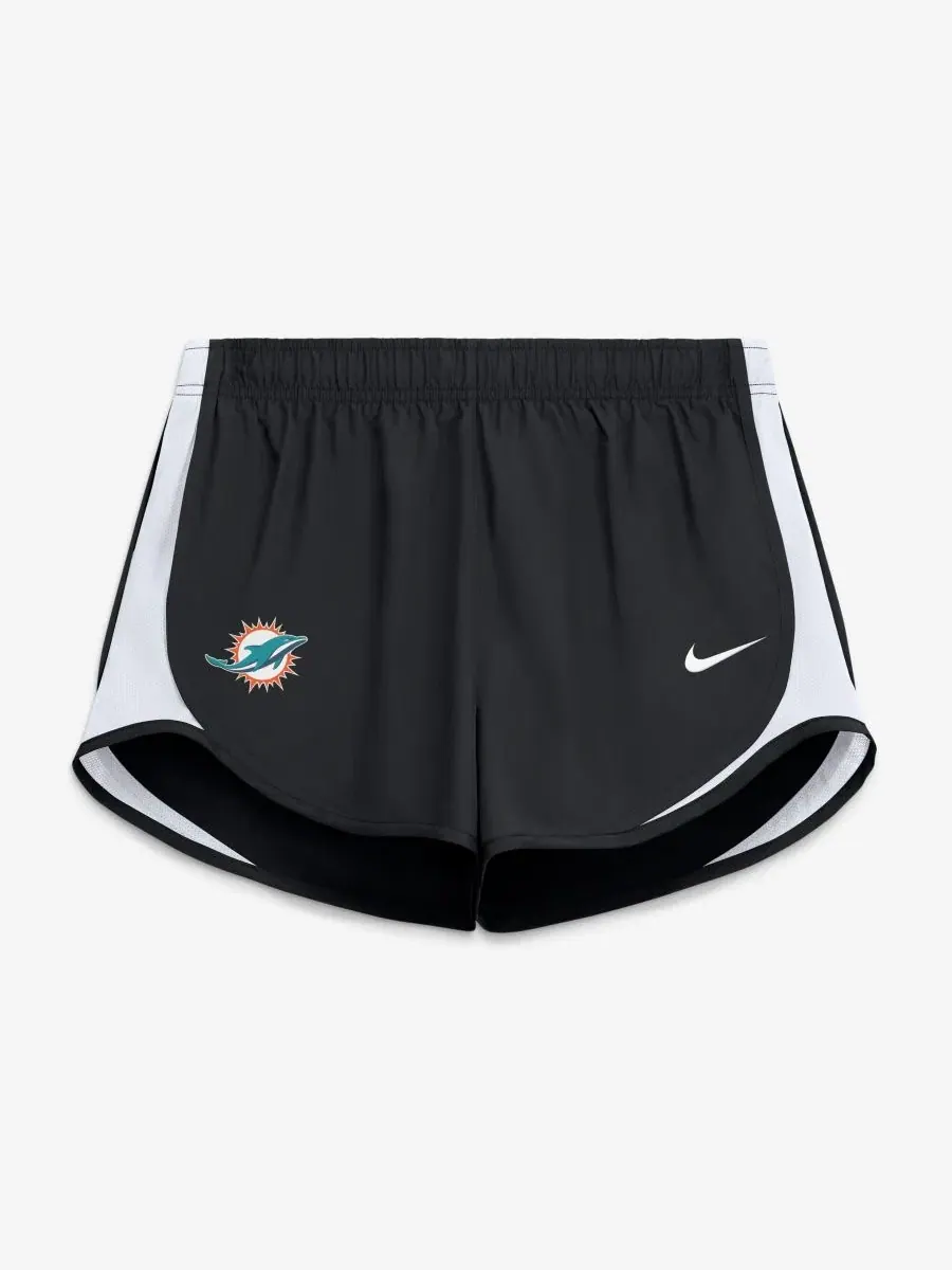 Шорты женские с принтом Tempo Mid-Rise Dri-FIT Nike — изображение 2 из 4, черный белый