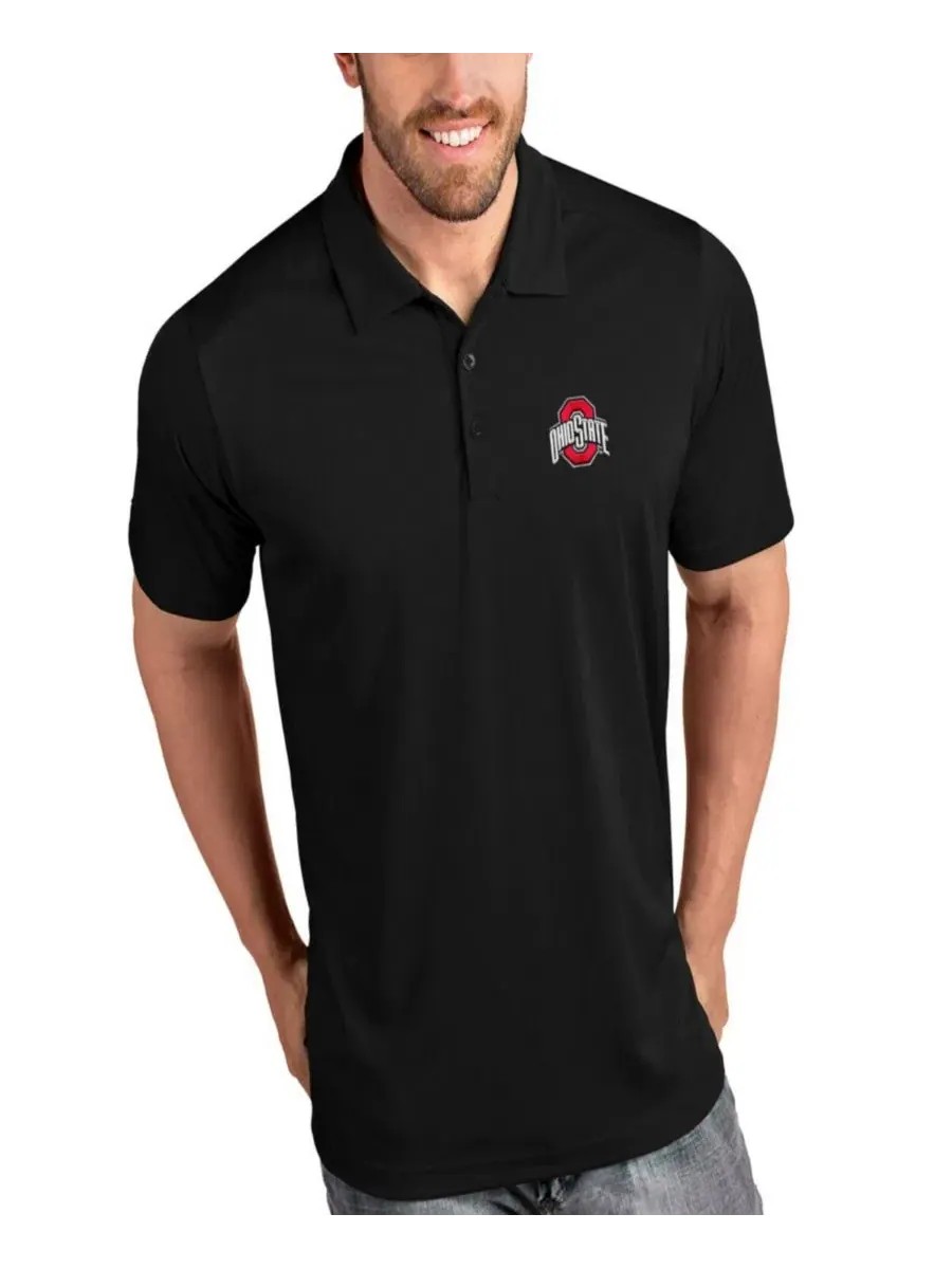 Поло мужское с вышивкой Ohio State Buckeyes Antigua
