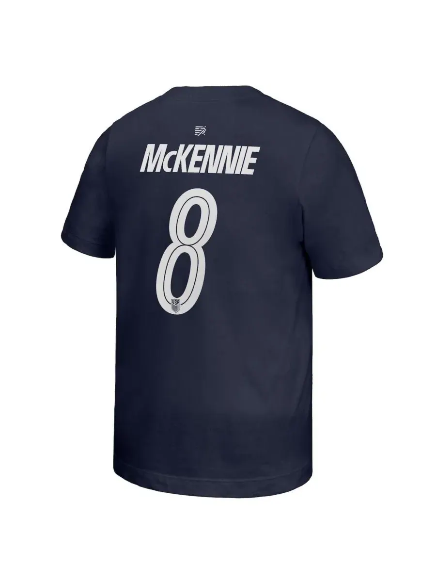 Футболка с именем и номером Weston McKennie Nike — изображение 2 из 3, темно-синий
