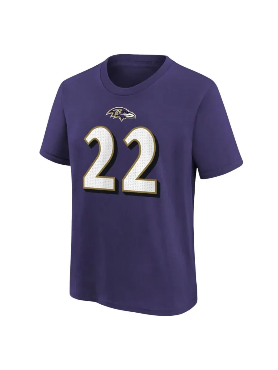 Футболка с именем и номером игрока Derrick Henry Purple Baltimore Ravens Nike — изображение 3 из 3, фиолетовый