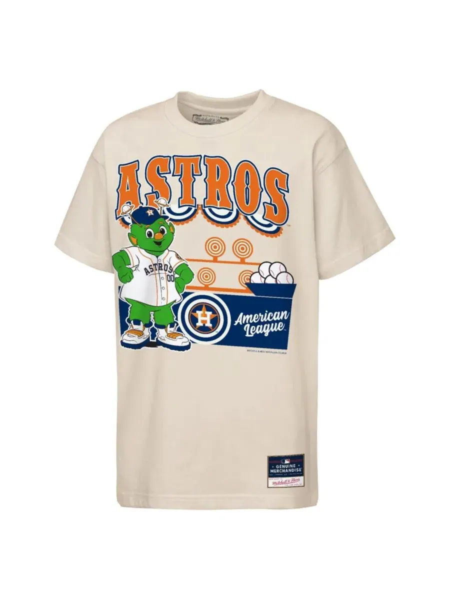 Футболка с принтом Houston Astros Step Back Up Mascot Mitchell & Ness