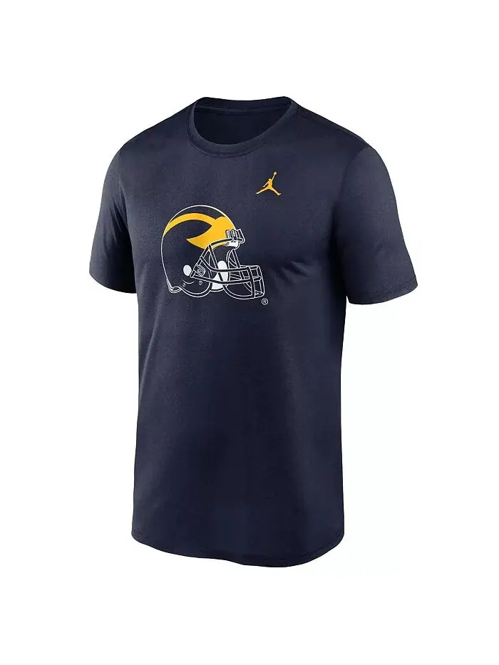 Футболка мужская Navy Michigan Wolverines Primetime Legend с альтернативным логотипом Jordan — изображение 2 из 3