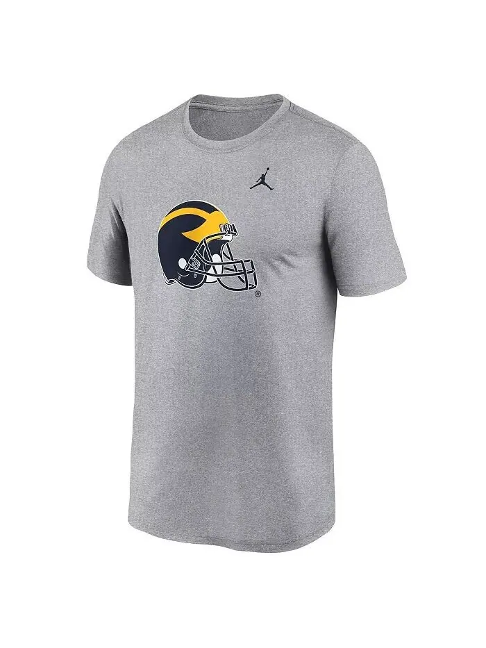 Футболка мужская Heather Grey Michigan Wolverines Primetime Legend с альтернативным логотипом Jordan — изображение 3 из 3