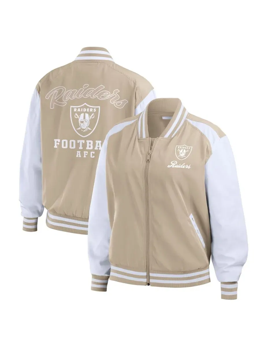 Женская куртка-бомбер с принтом Las Vegas Raiders WEAR by Erin Andrews